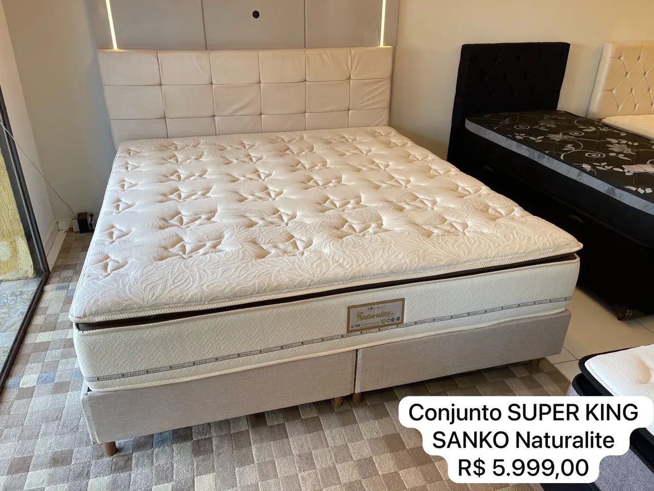Cama completa Conjunto Cama Box Super King Sankonaturalite
