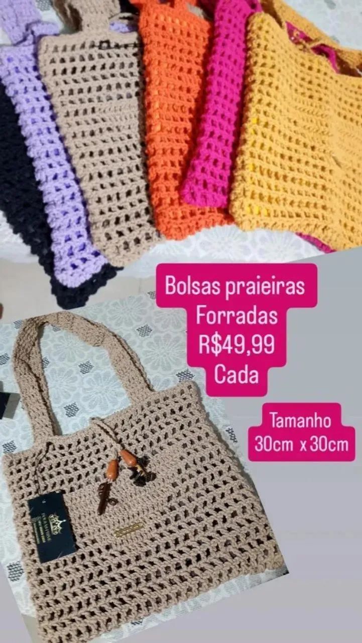 Bolsas em Crochê