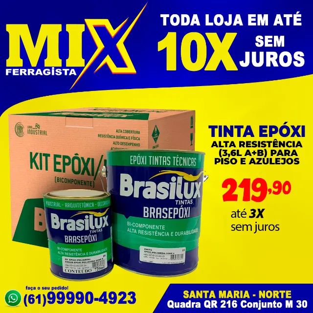 Tinta Epóxi Alta Resistência 3,6l A+b Para para pintura de chão de Oficina Azulejos