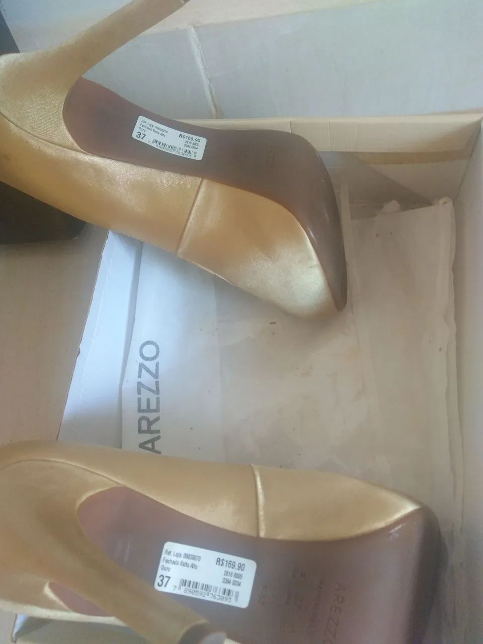 Sapato Scarpin Arezzo Classic Bege N 37 - Foto 4