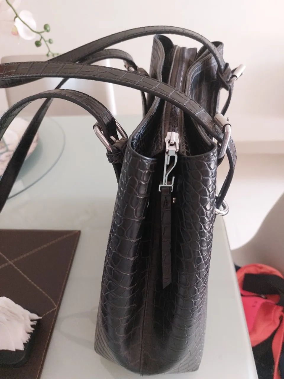 Bolsa tiracolo preta Santa Lolla - Foto 4