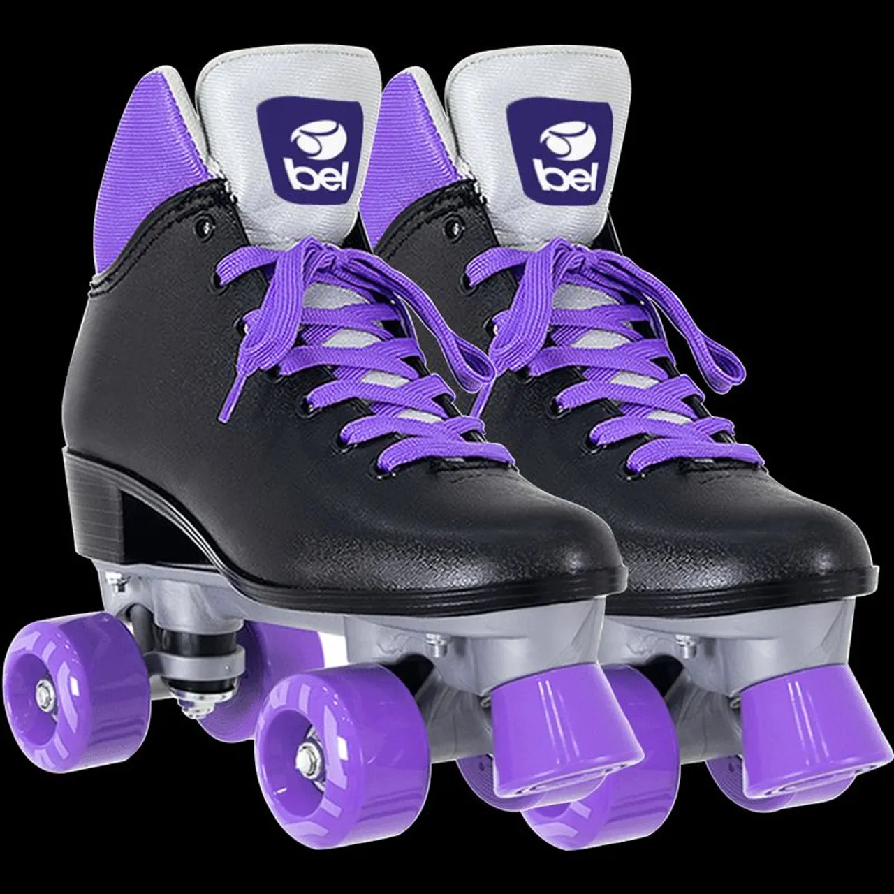 Patins Quad Retrô Basic Preto e Roxo Bel ( PRONTA ENTREGA)