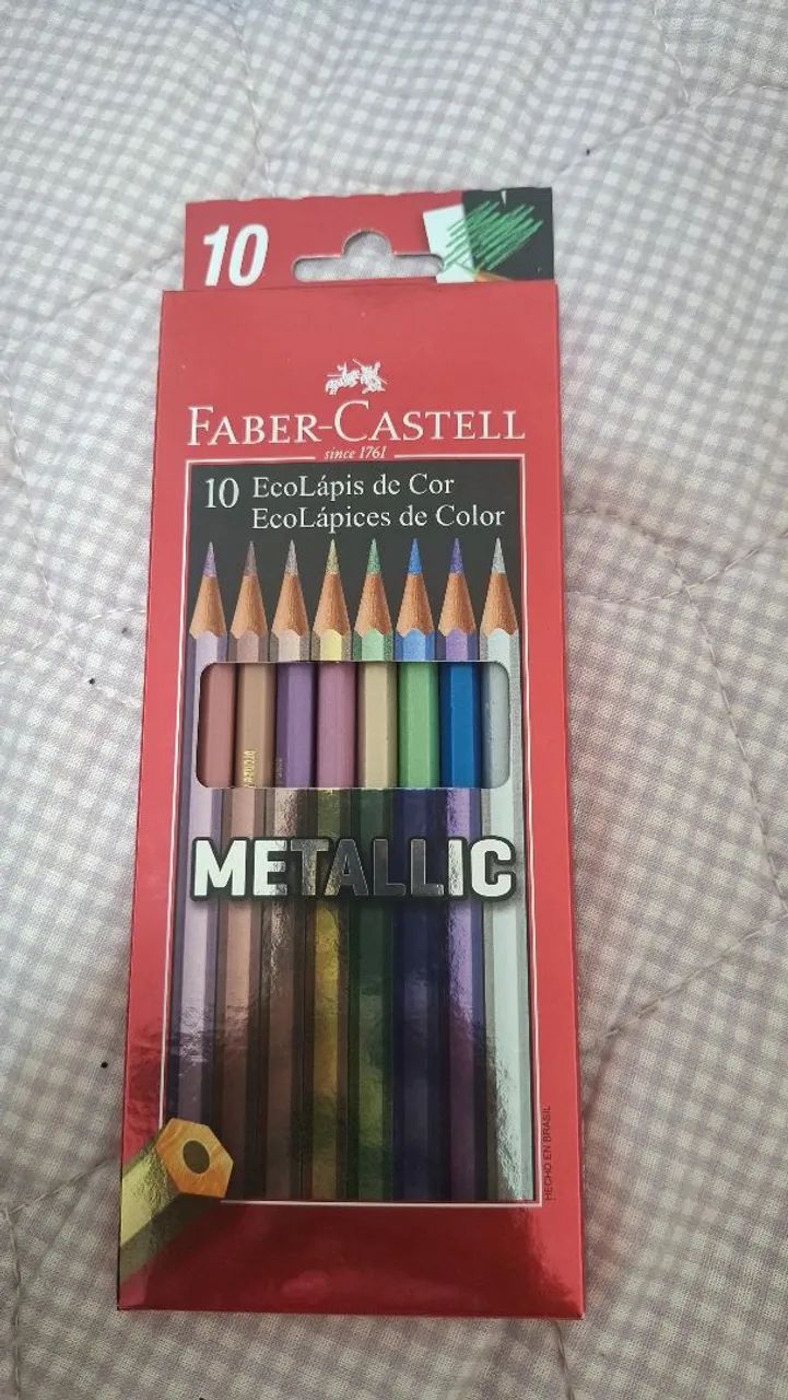 Lápis De Cor Faber Castell Ecolápis Metallic 10 Cores