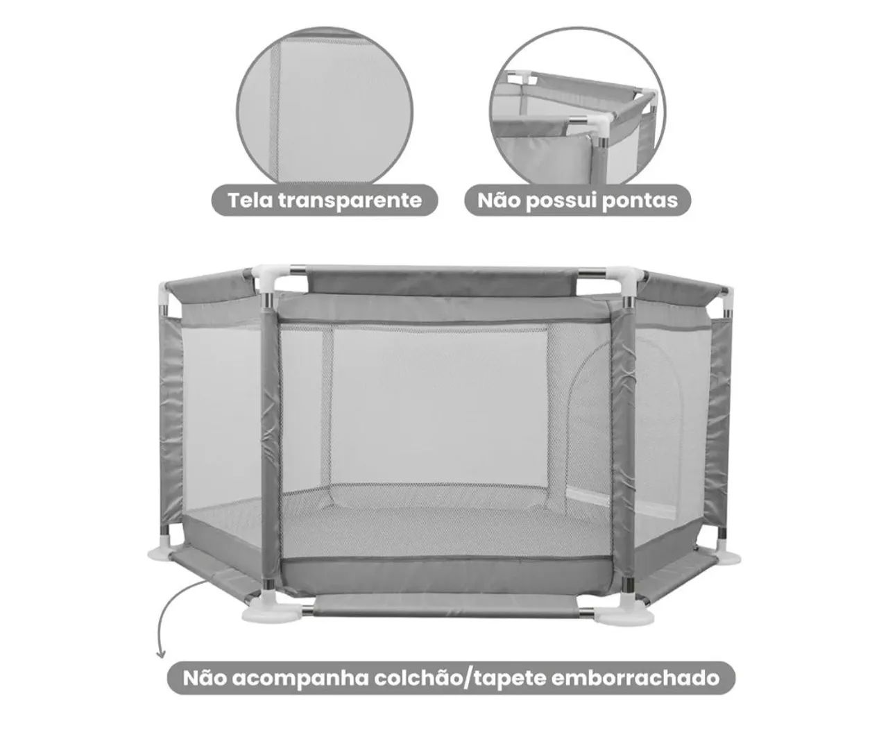 Cercadinho Bebê Infantil Chiqueirinho Criança - Foto 5