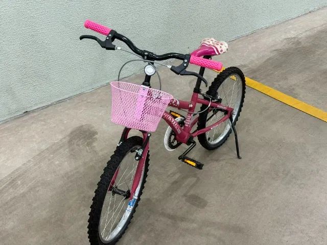 Bicicleta Aro 20 Houston Nina em Aço Carbono Rosa Fosco - Foto 3