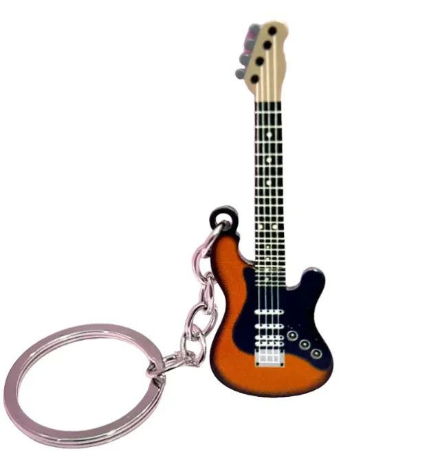 Chaveiro Mini Baixo Jazz Bass Sunburst Metal Fenix56 Oferta