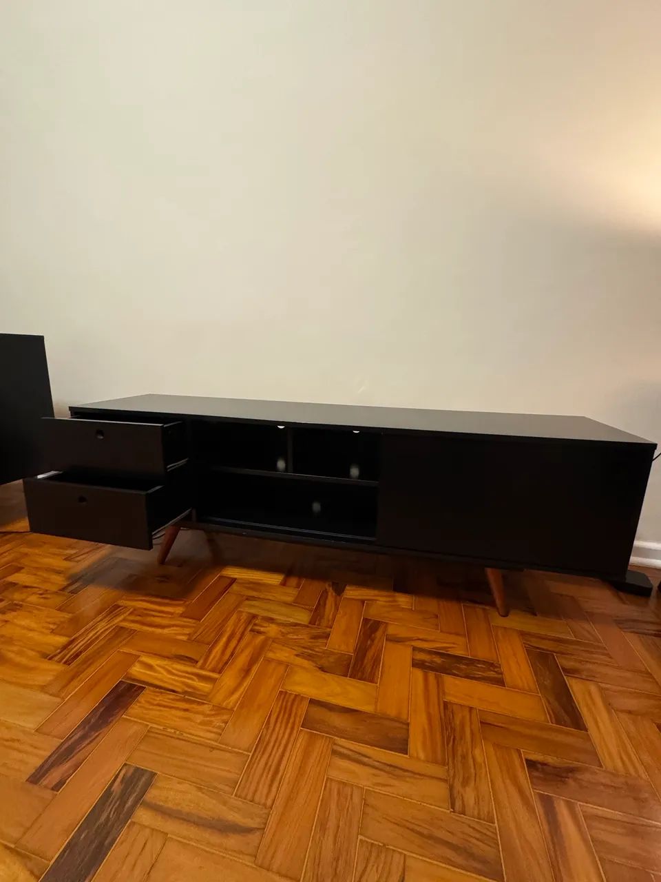 Rack Retrô Weimar Preto 162 cm - Foto 5