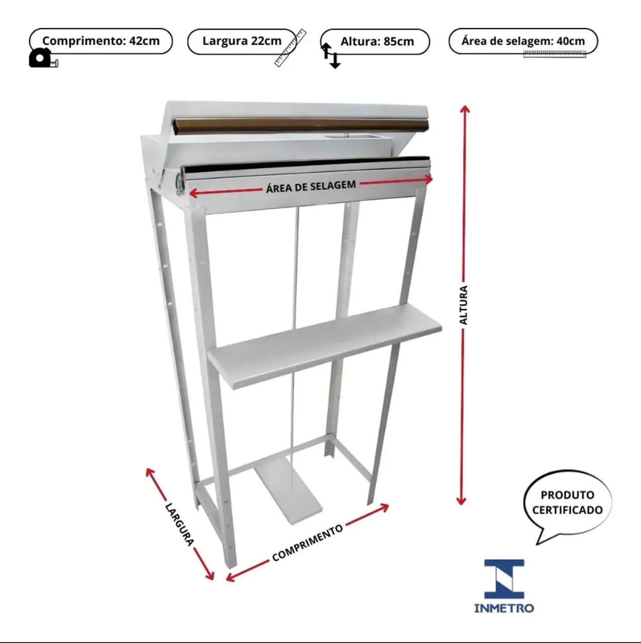 Seladora de pedal de 40cm(NOVA) - Foto 2