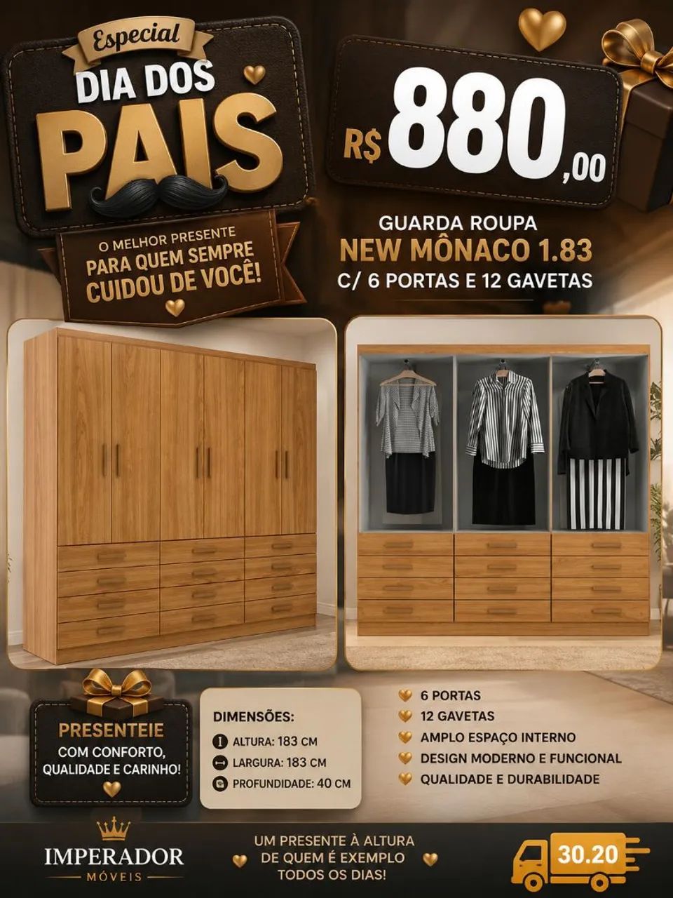 Guarda Roupa New Mônaco 