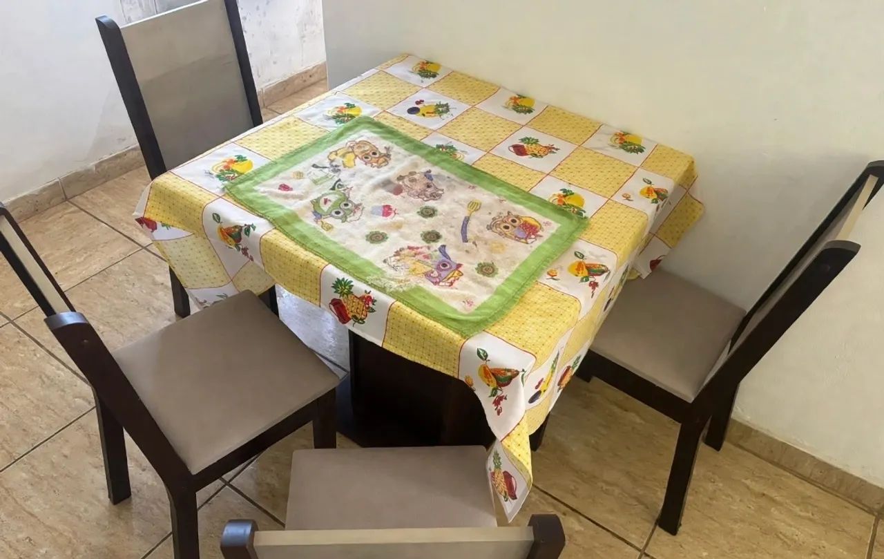 Mesa 4 lugares tampão de vidro - Foto 4