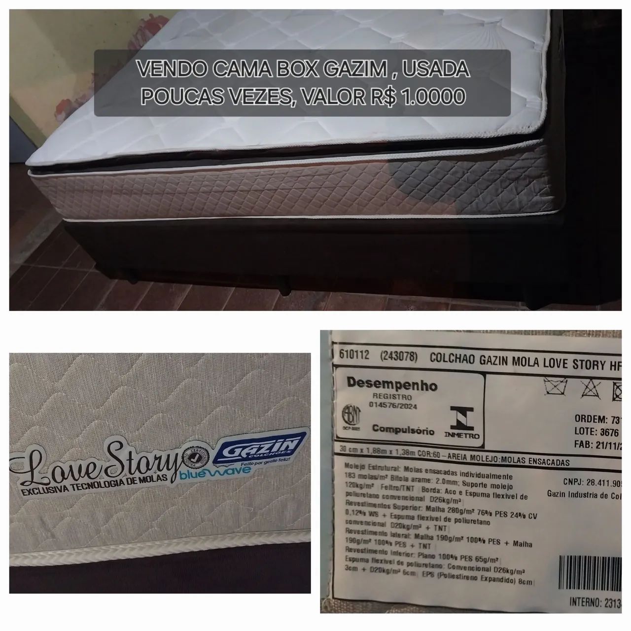 Vendo box cama Gazim 