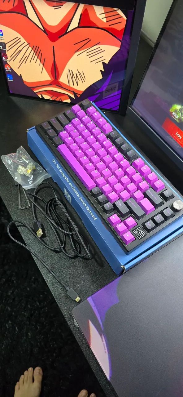 EPOMAKER TH80 Mecânico purple edition - Foto 3