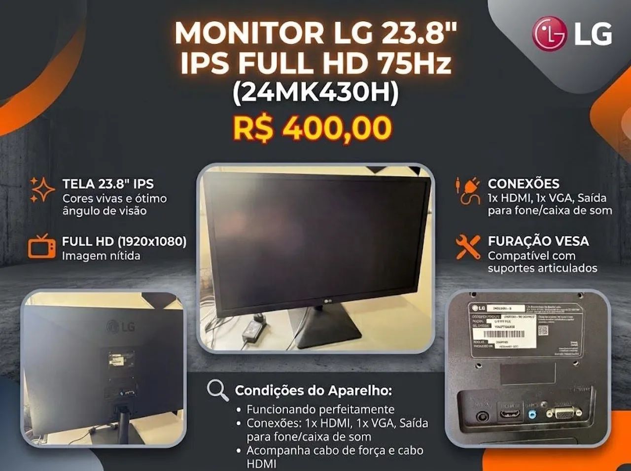 Lg 23.8 24mk430h
