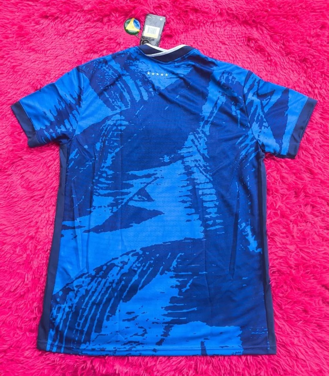 Camisa do Brasil Azul Palmeira Linha Premium Torcedor Masculino - Foto 3
