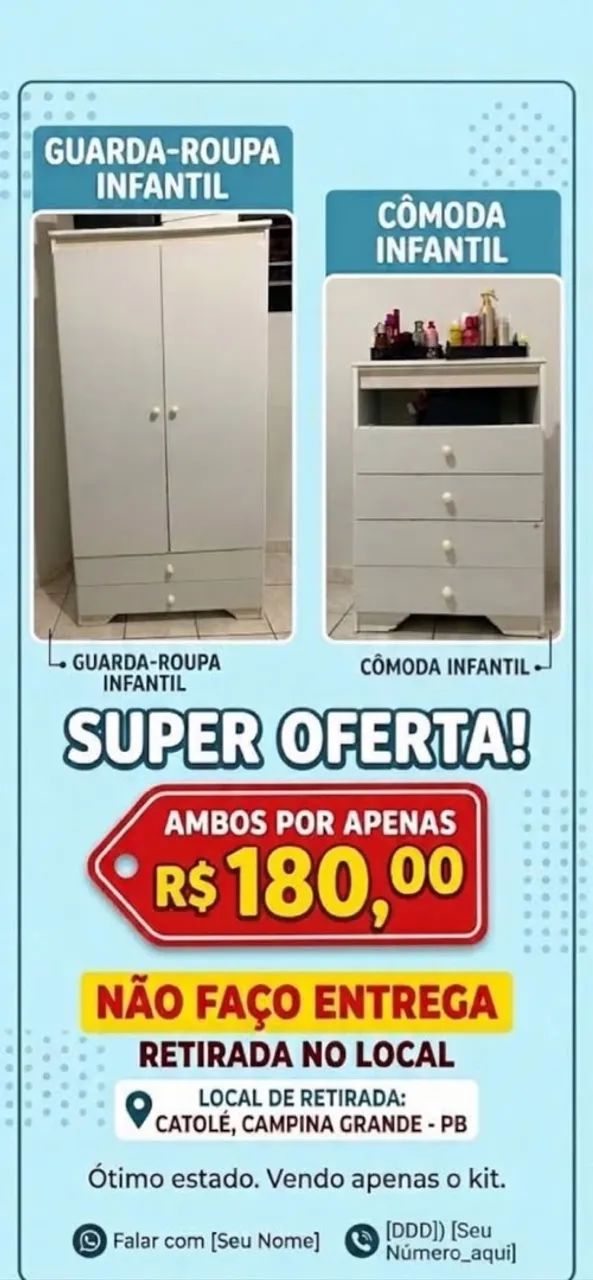 Guarda Roupa e Cômoda infantil  - Foto 4
