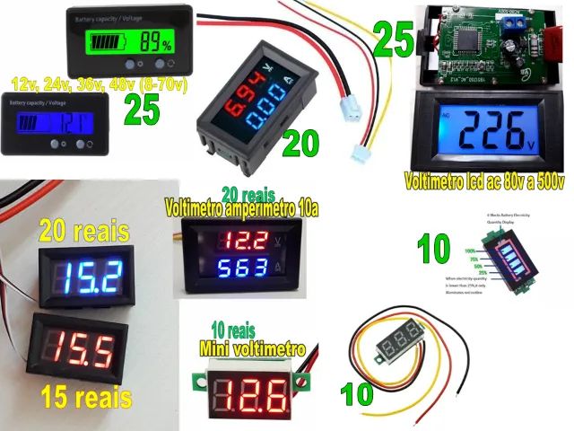 Voltímetro Digital Lcd 80-500v Painel Energia 110v  220v Ac - Foto 4