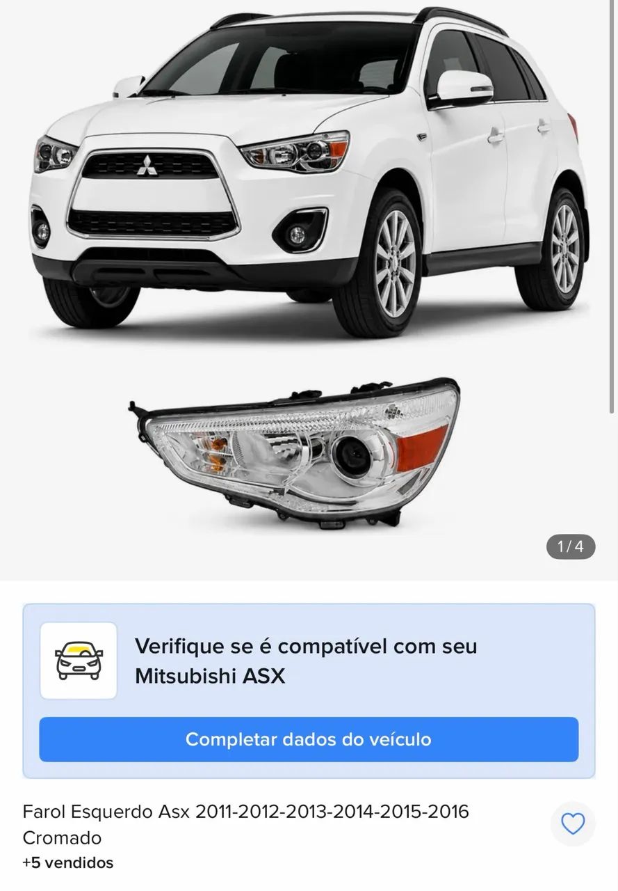 farol da mitsubichi sx  - Foto 5