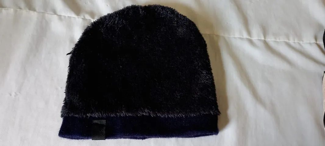 Gorro touca de lã masculina cor preta - Foto 2