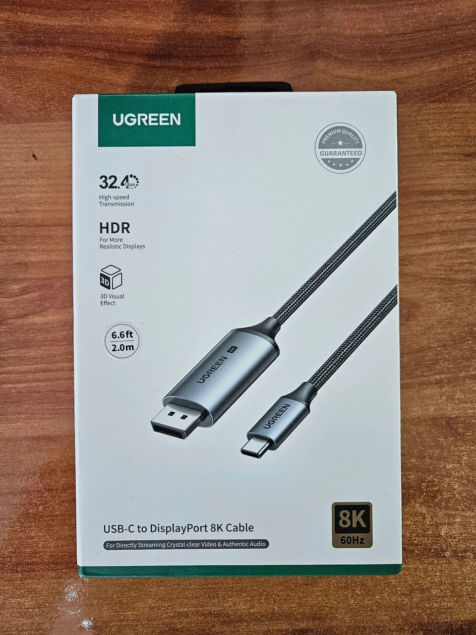 Cabo Ugreen DisplayPort DP p/ USB C - 2 Metros