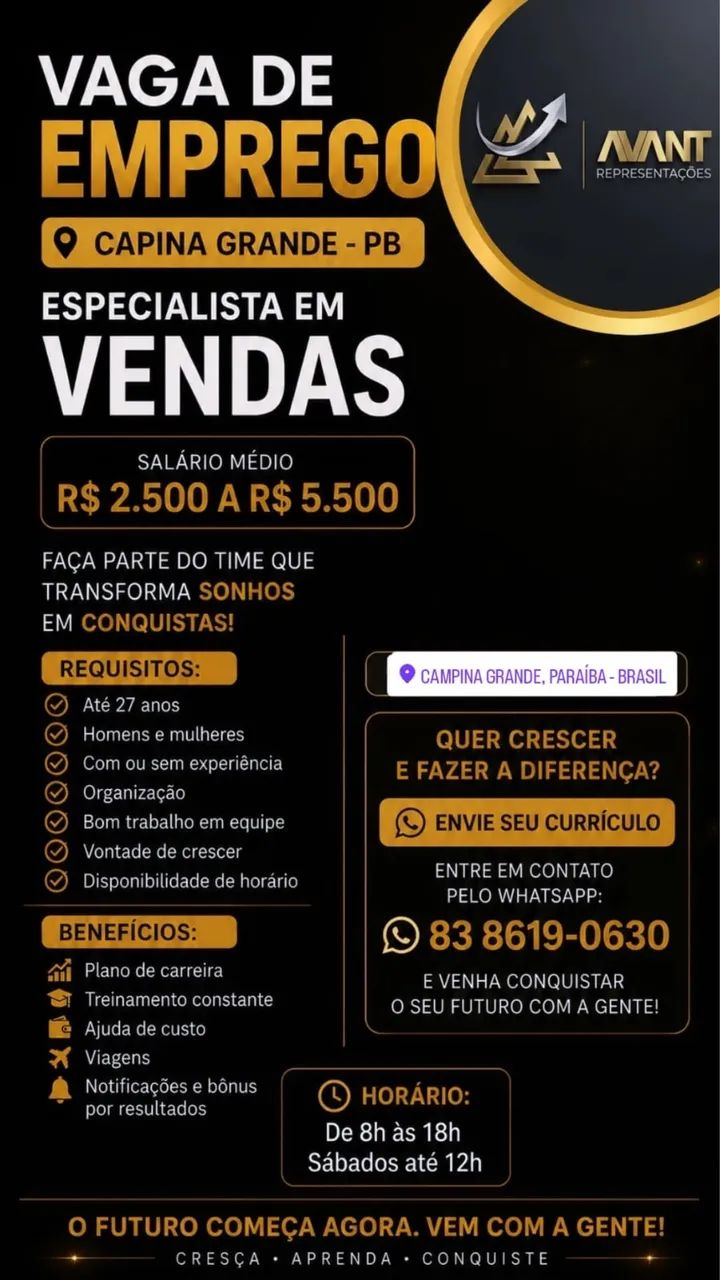 VAGA PARA VENDEDOR