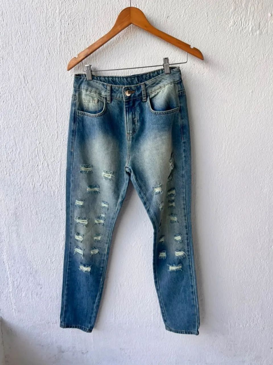 CALÇA JEANS DESTROYED AVE RARA - Foto 2