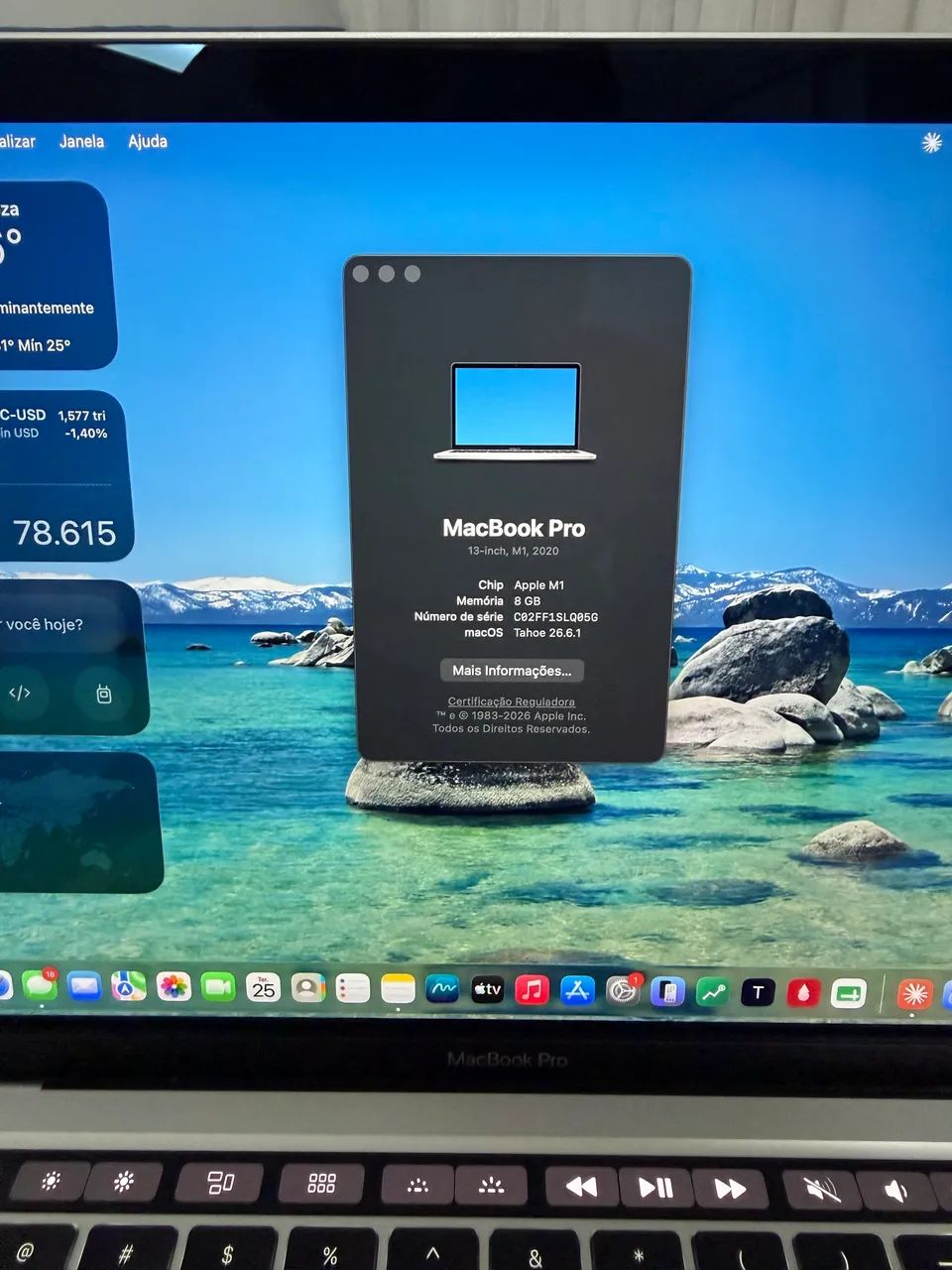 MacBook Pro M1 2020 com Touch Bar - 8GB/256GB - Com caixa - Foto 3