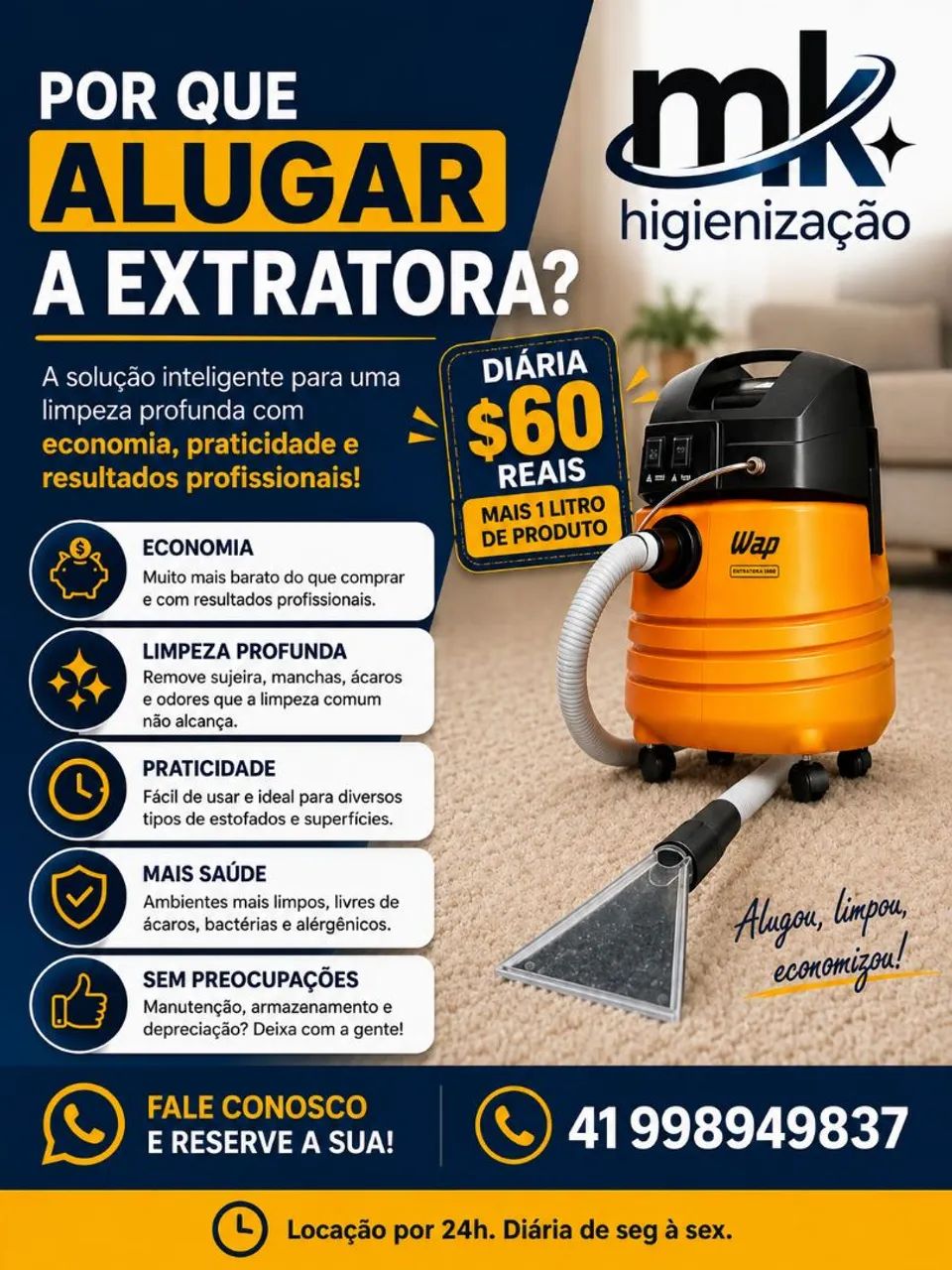Aluguel de extratora 