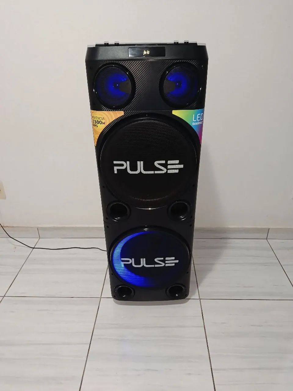 Caixa de Som Pulse Super Torre Double 12