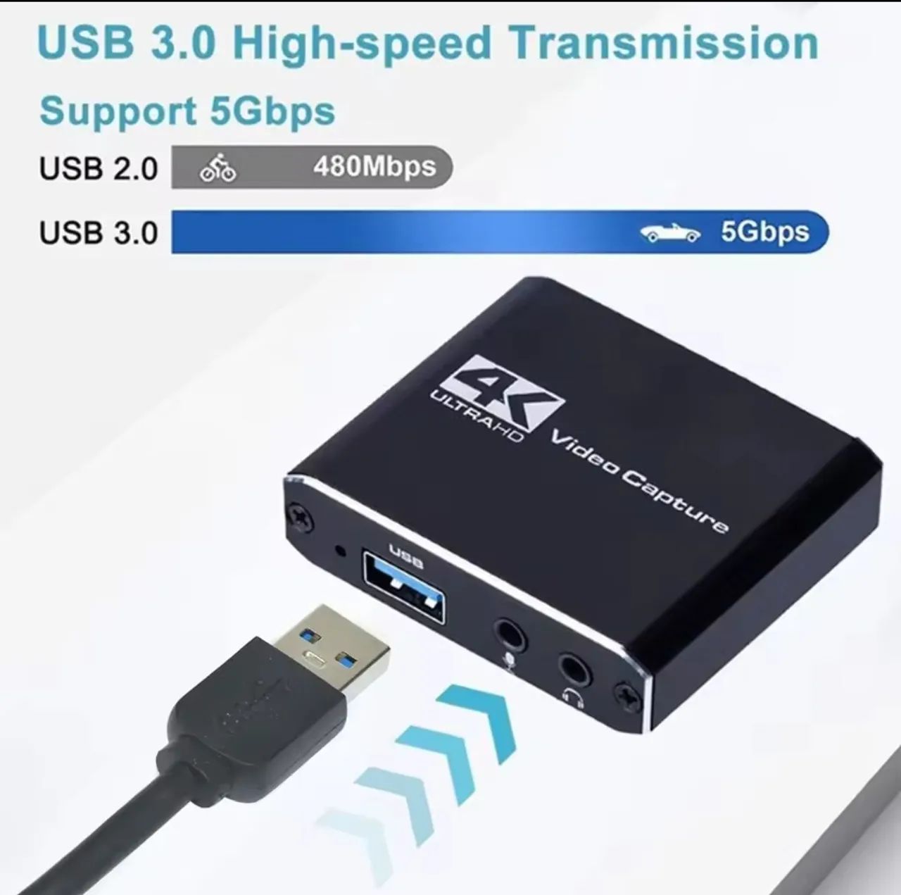 Placa de Captura 4K Ultra HD com Loopout HDMI - Para Lives, PS5, Xbox e PC  - Foto 3