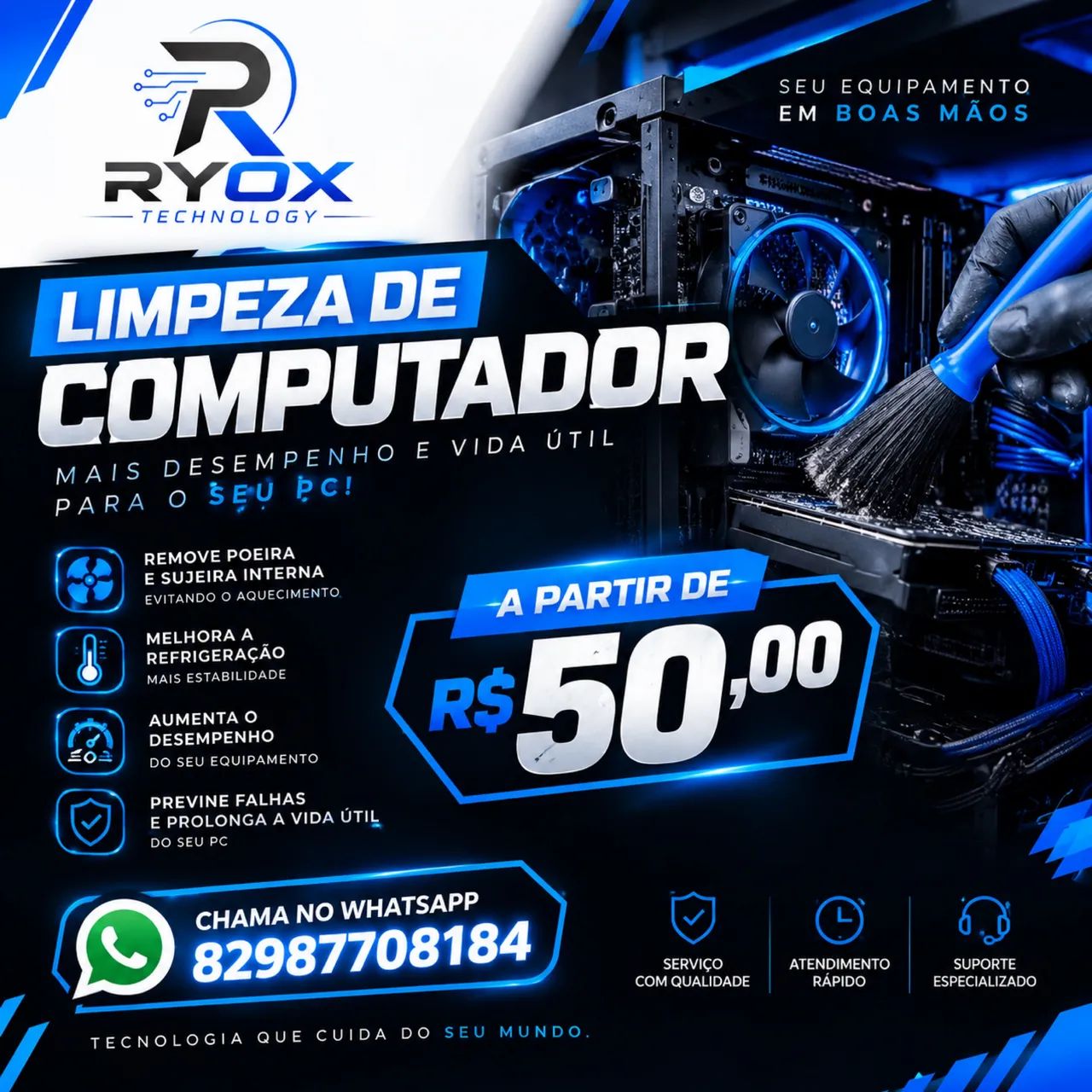 Limpeza e manutenção de computadores 