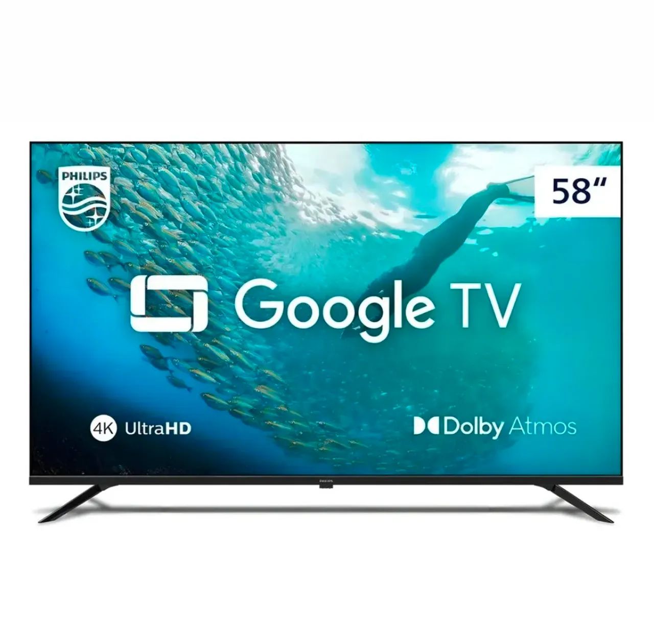 Smart TV 55 Polegadas 4K (58 pol) Philips Google TV (Lacrada/Garantia)  - Foto 3