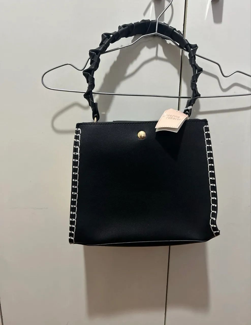 Bolsa preta da marca Josefina Rosacor - Foto 5