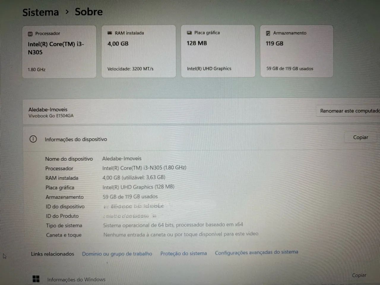 VENDO NOTEBOOK ASUS VIVOBOOK GO 15  - Foto 5