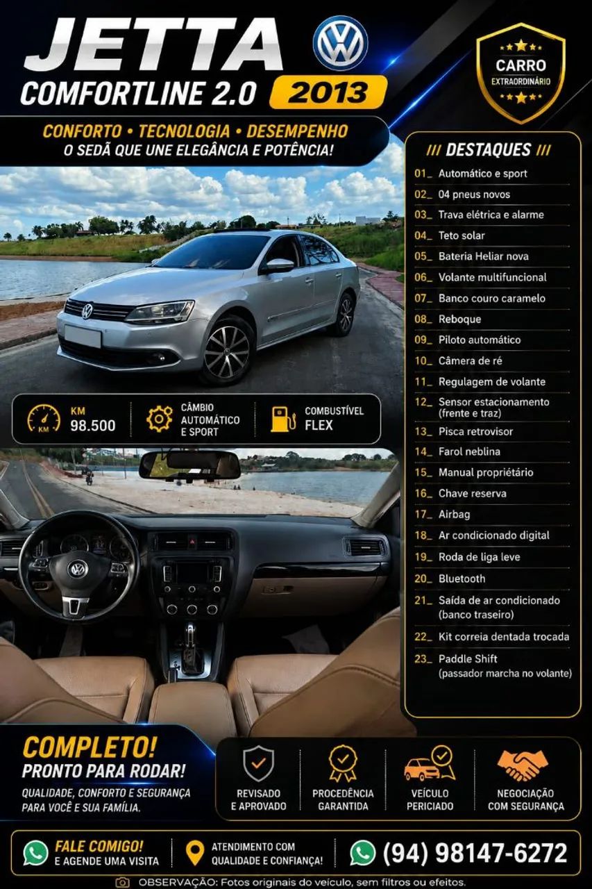 Volkswagen Jetta JETTA Comfortline 2.0 T.Flex 8V 4p Tipt. 2013
