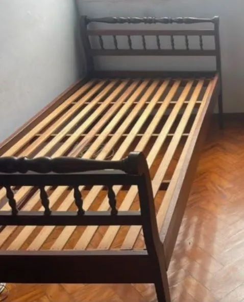 Cama de solteiro em Jacarandá - Antiguidade - Foto 2