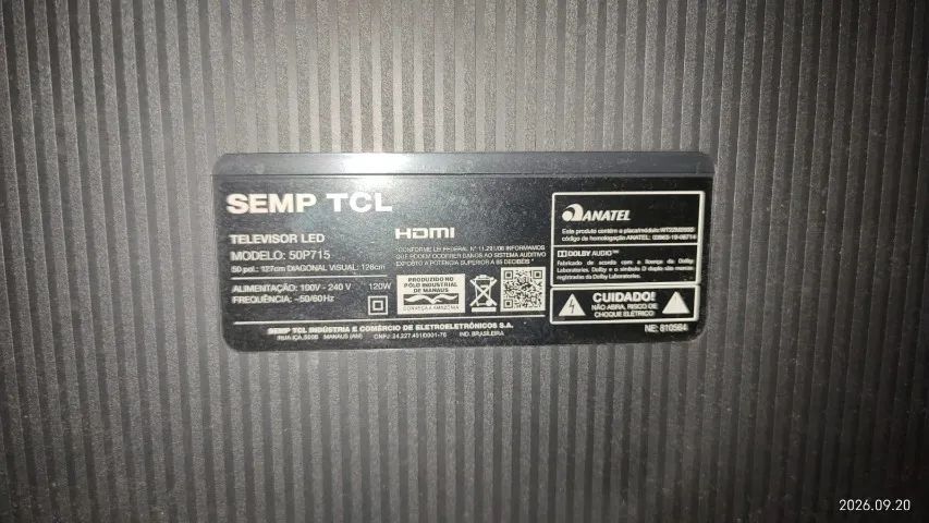 Televisão TCL 50 polegadas 4k com defeito liga apenas com áudio sem imagem - Foto 2