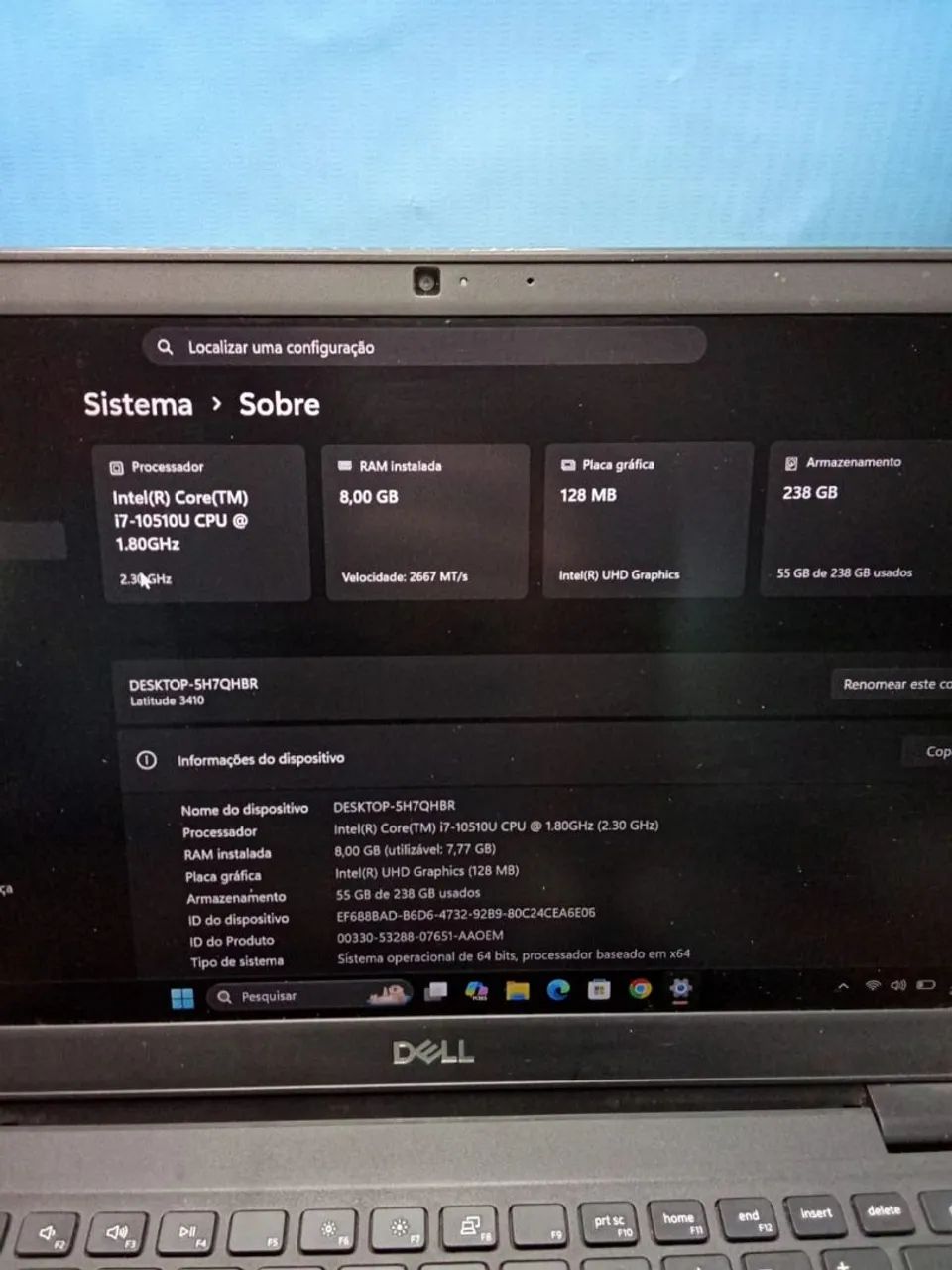 Notebook Dell Core i7 10Th - 8GB - SSD 240GB - Foto 4