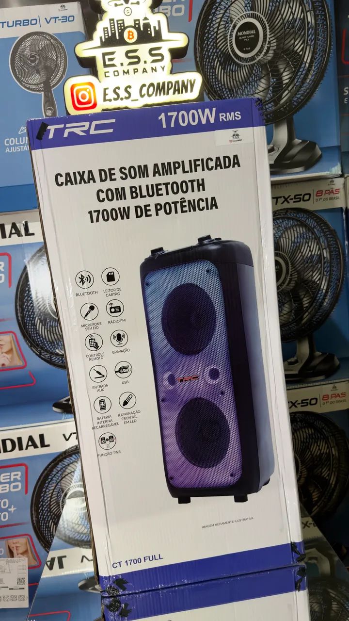 Caixa de som amplificada 1700Wrms TRCct1700 - Foto 2