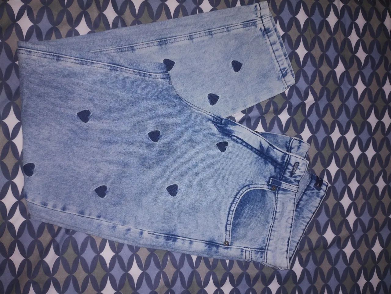 Calça Jeans Coração - Tmn.: 42 - Foto 2