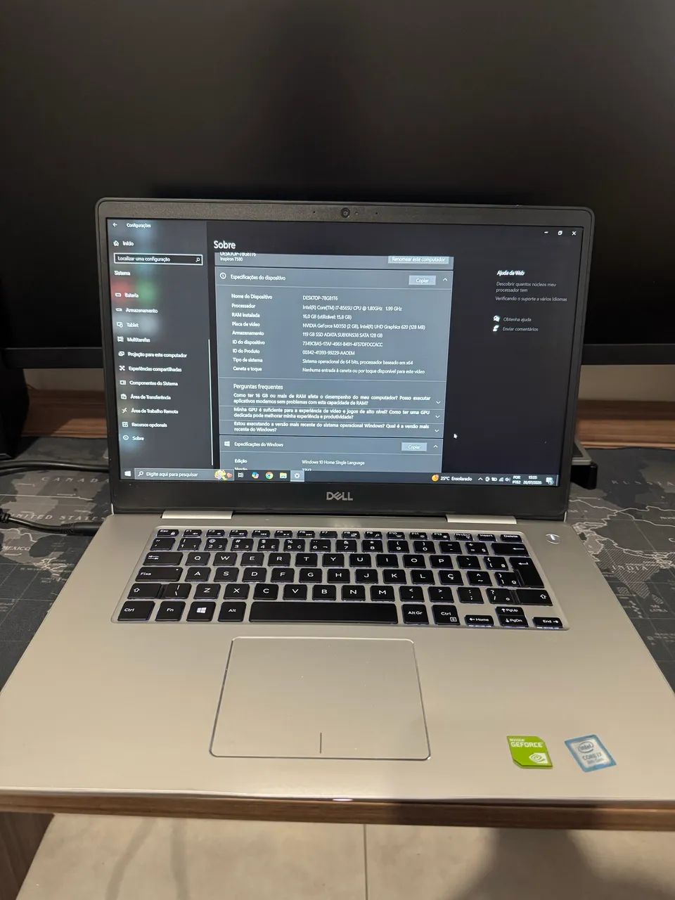Notebook Dell Core i7 | 16GB RAM | SSD + HD | GPU GeForce MX150 - Foto 2