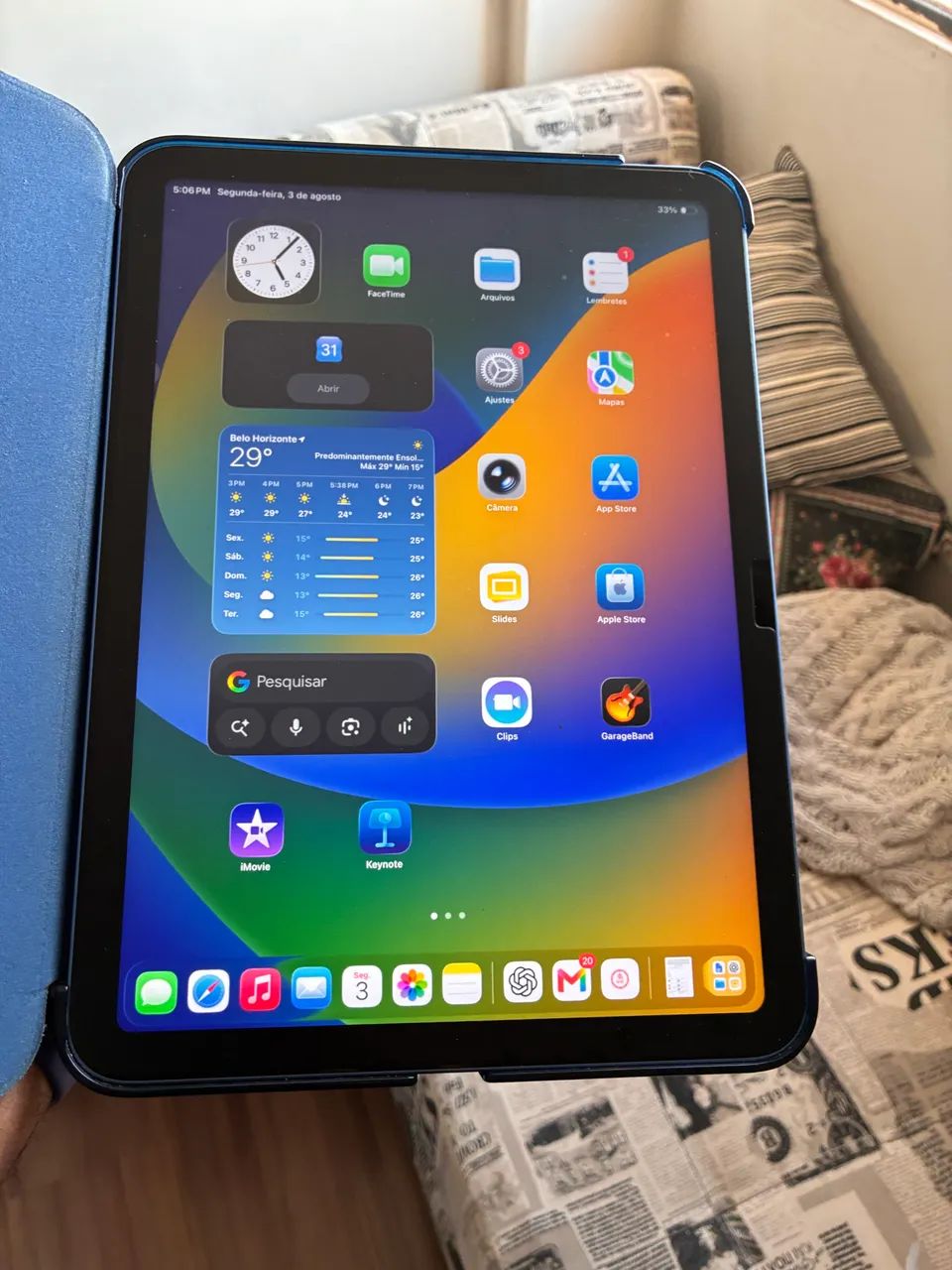 iPad 10ª Geração Azul (2024) - Impecável! + Capa Protetora [BH e Região] - Foto 3