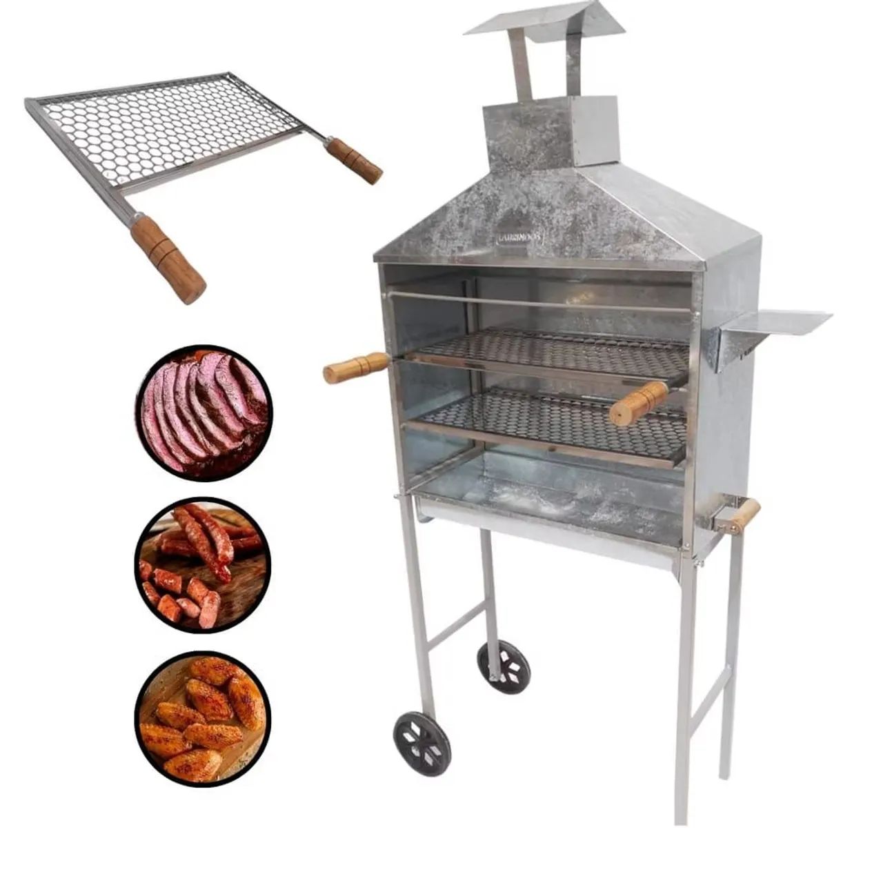 Churrasqueira Móvel CEM600 Galvanizada 