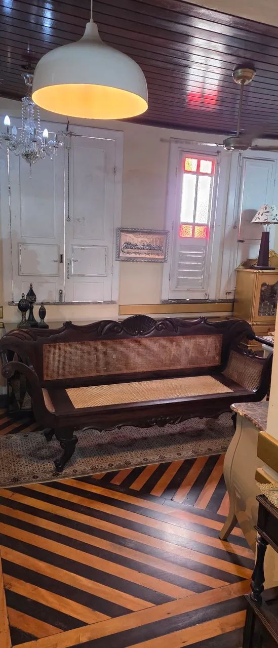 Móveis antigos, marquesa antiga jacaranda e palhinha, relíquia  - Foto 4