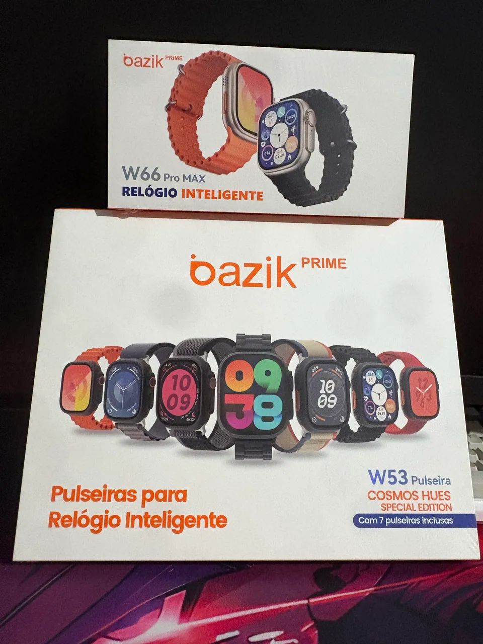 Relógio smartwhach + 7 pulseiras grátis 