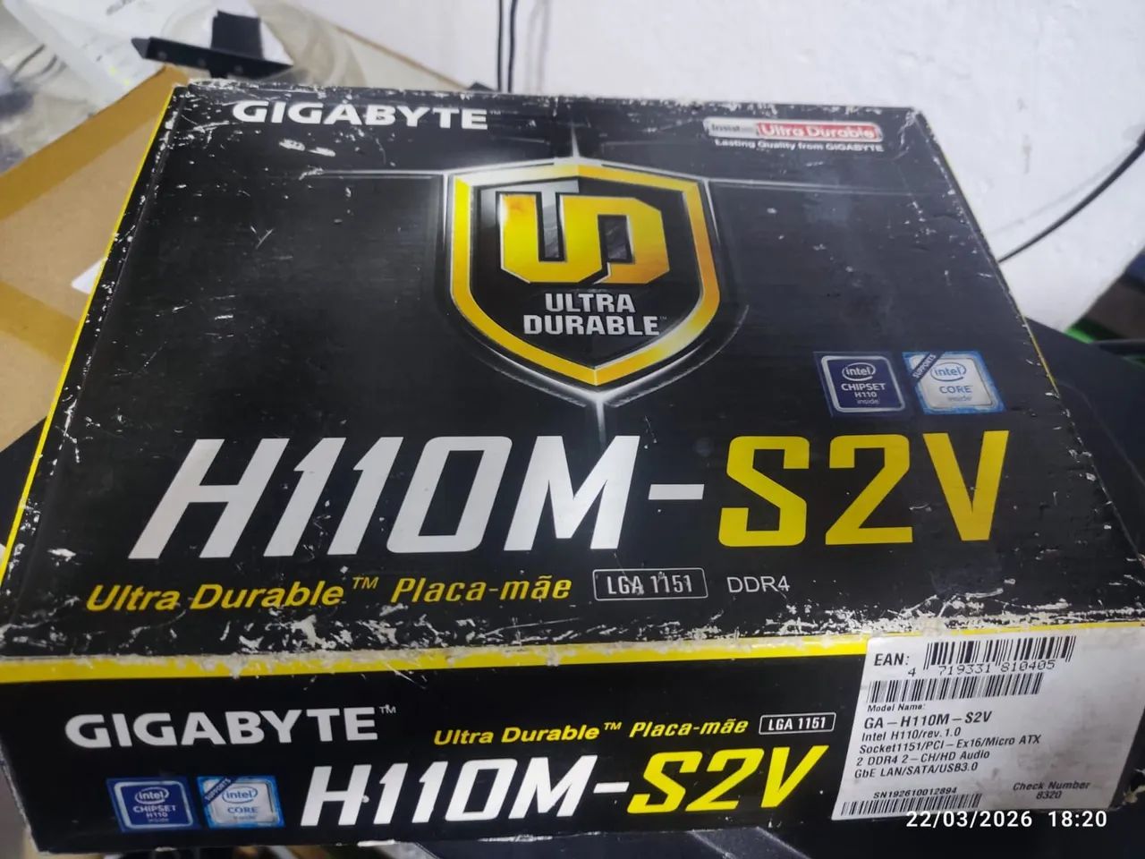 Kit Placa Mãe Gigabyte H110M-S2V Socket 1151 com Processador Core I5-400 - Foto 2