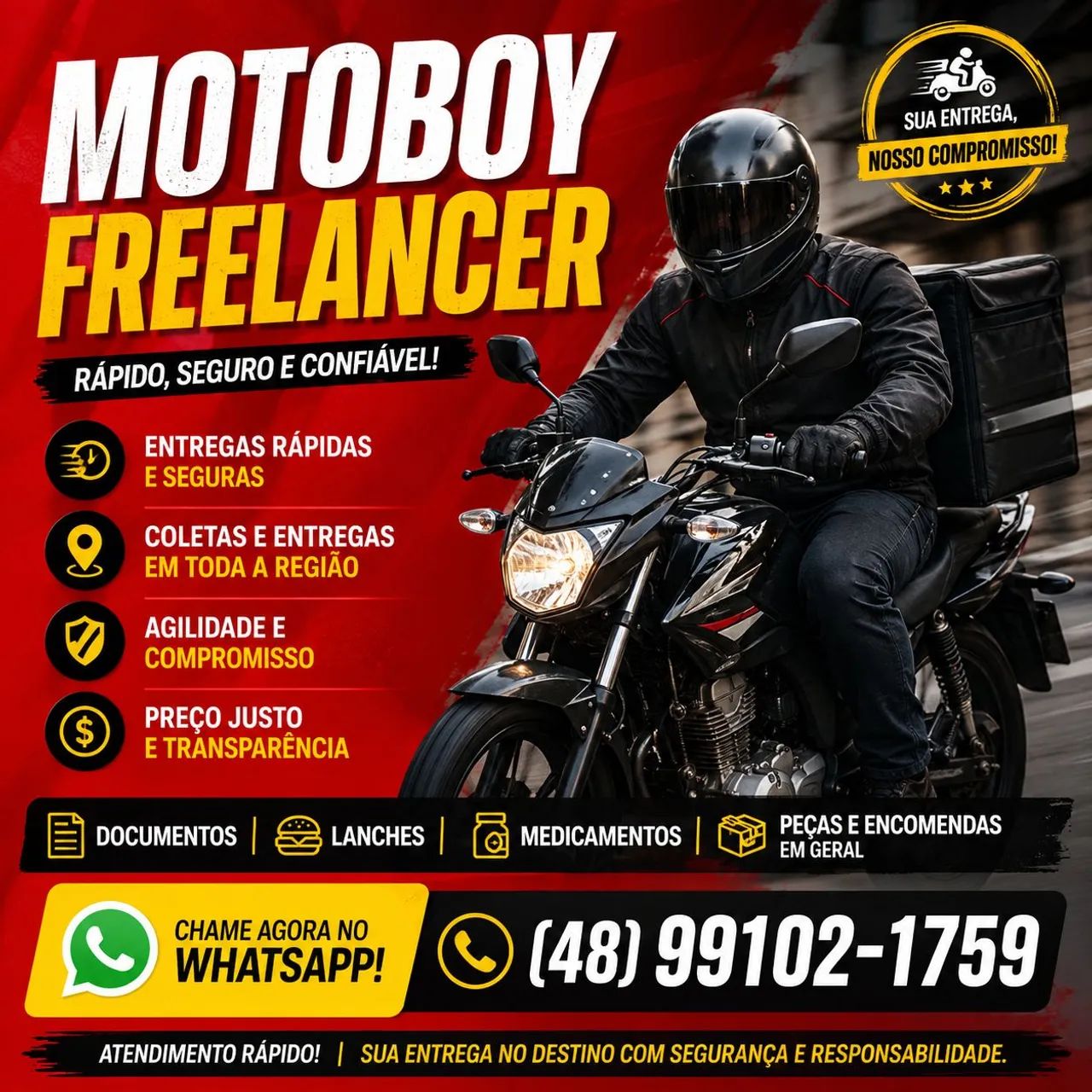 Motoboy norte da ilha