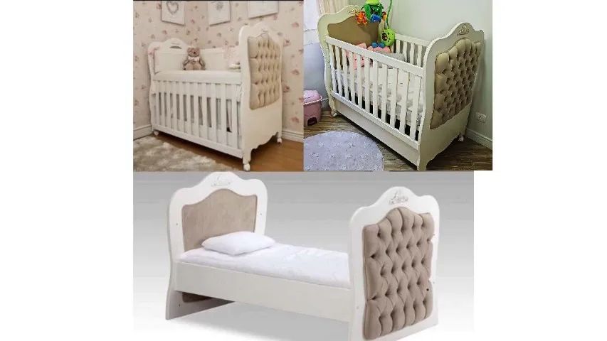 BERÇO QUATER vira Mini Cama (inclui colchão) - Foto 2