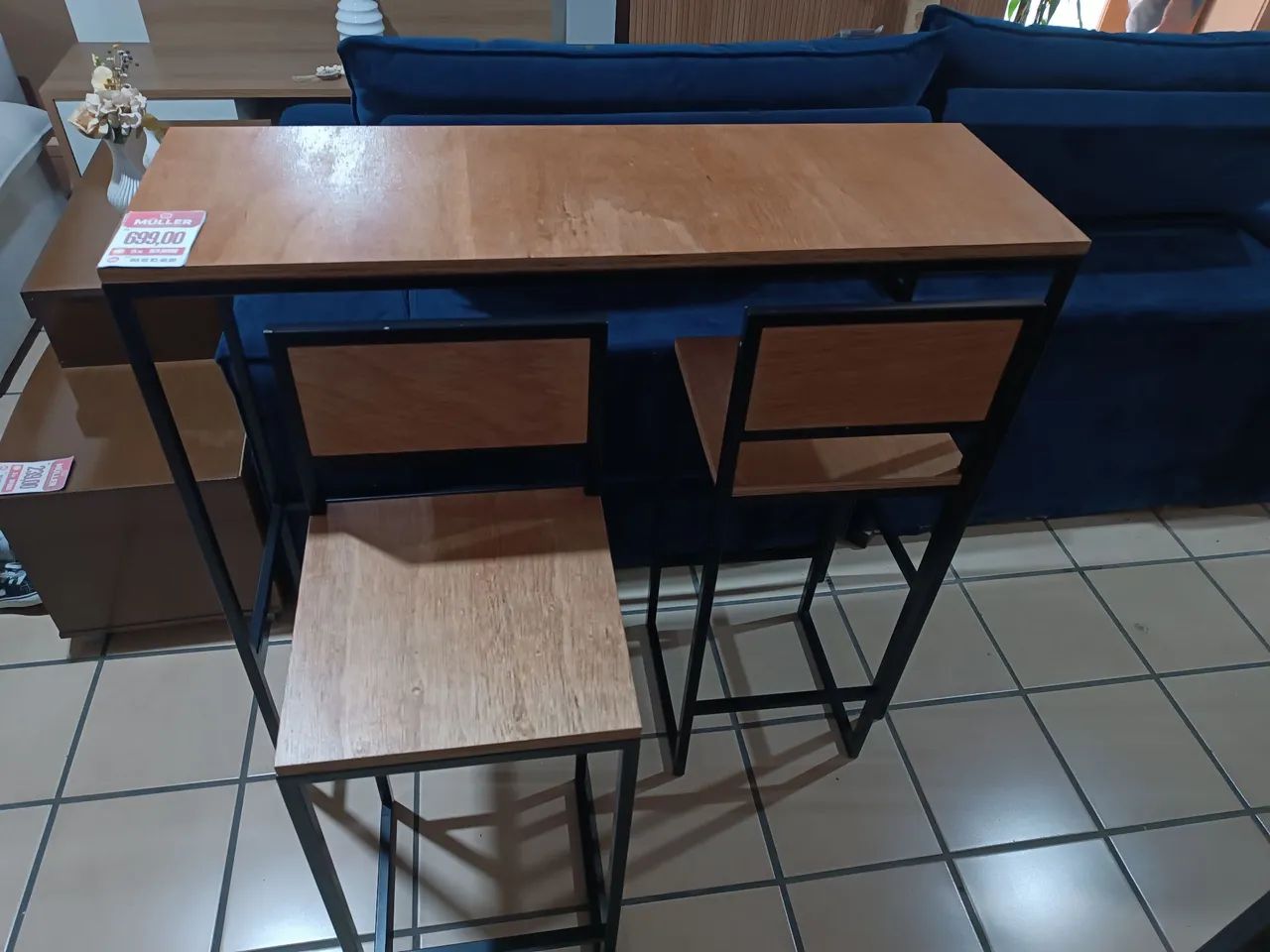 Bancada industrial com 2 banquetas  - Foto 5