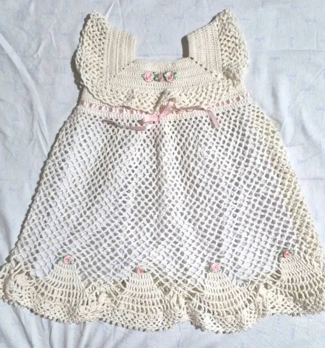 Vestido de crochê