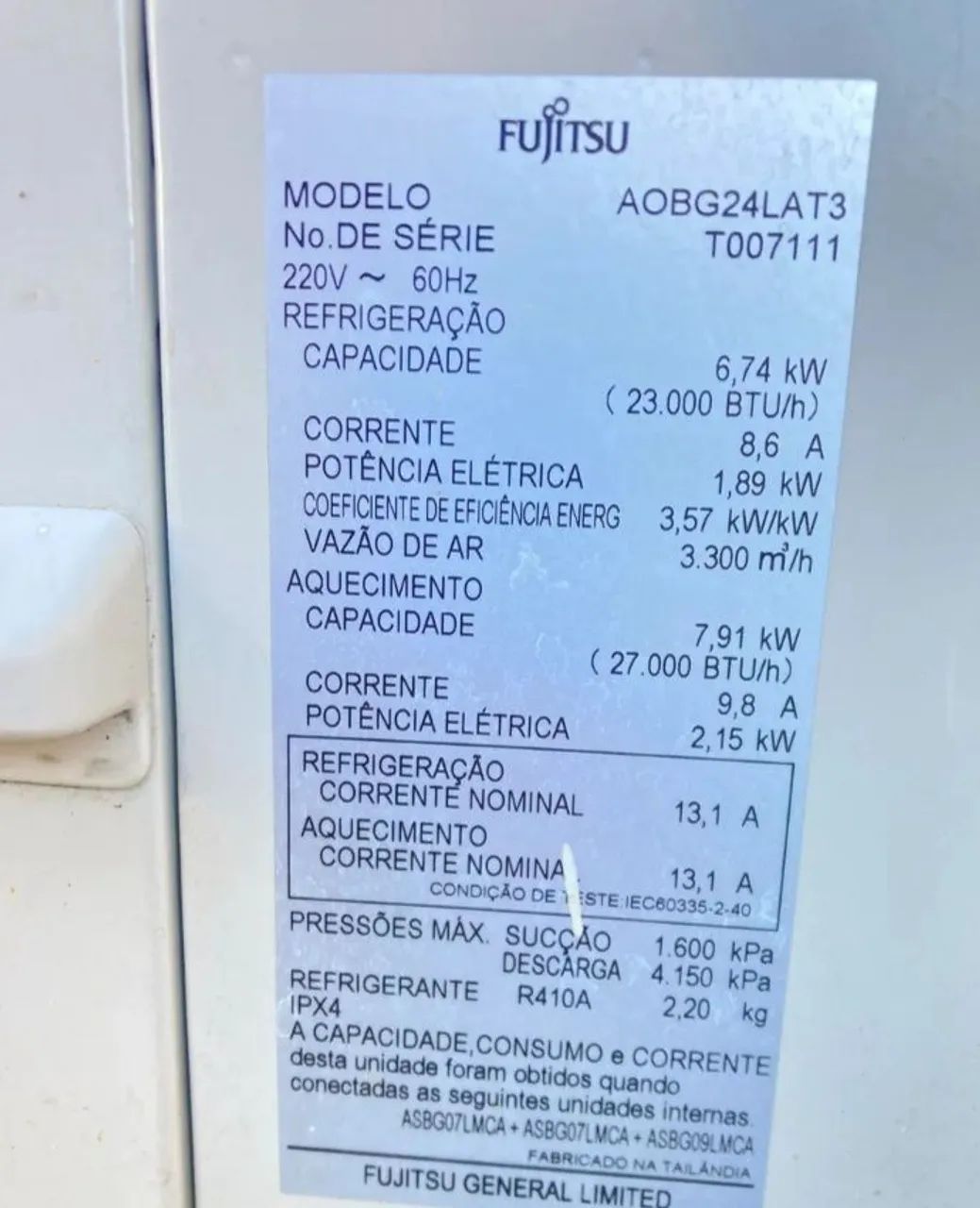 Multi split Fujitsu Inverter com 3 evaporadoras - Foto 2